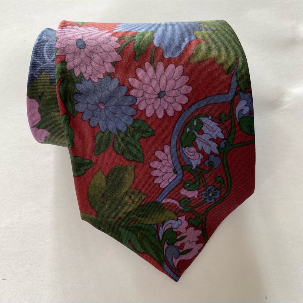 Valentino necktie silk floral made in Italy